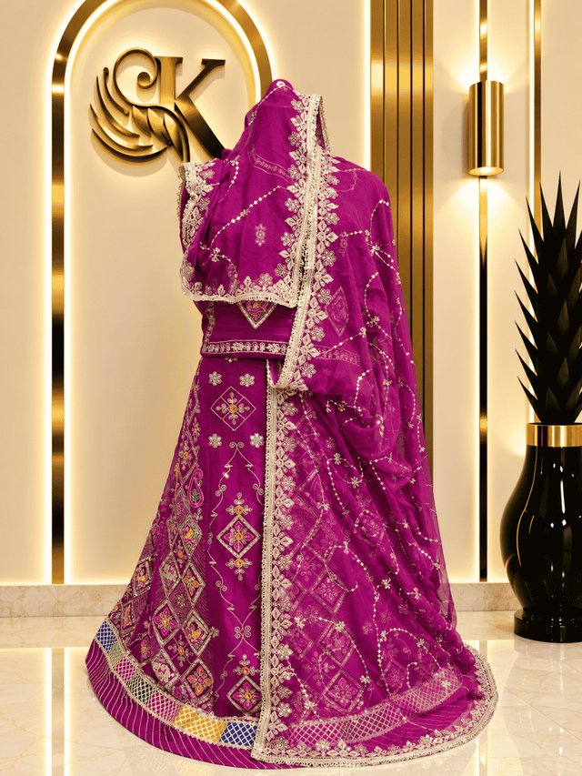 Supriya Semi Pure Rajputi Poshak– Light Wine — Royal Rajputi Poshak by Findaro