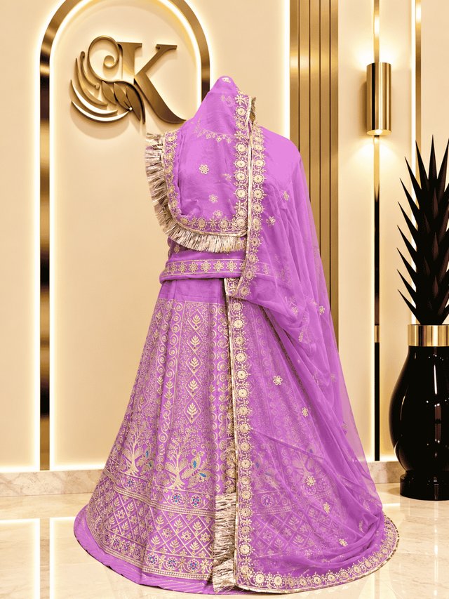 Priya Semi Pure Rajputi Poshak– Pink — Royal Rajputi Poshak by Findaro