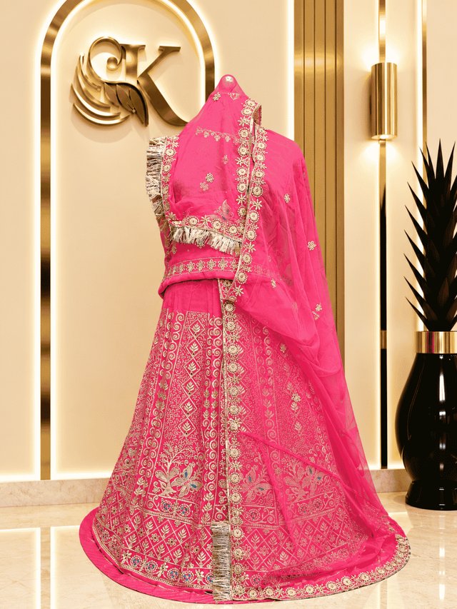 Priya Semi Pure Rajputi Poshak– Gajari — Royal Rajputi Poshak by Findaro