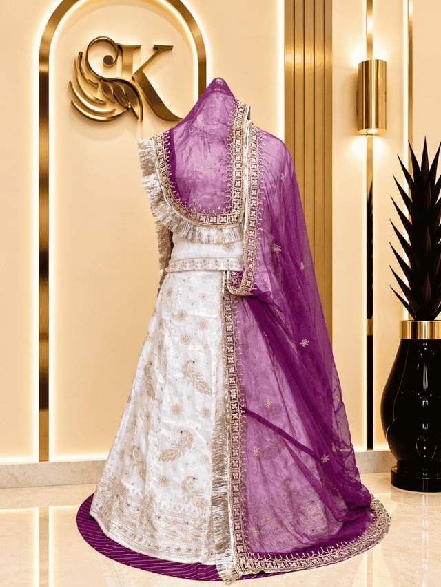 Kirti Semi Pure Rajputi Poshak– Wine — Royal Rajputi Poshak by Findaro