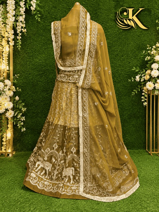 Karni Silk Rajputi Poshak– Brown — Royal Rajputi Poshak by Findaro