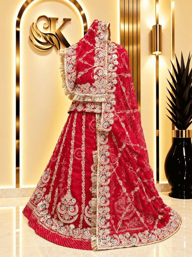 Mewar Semi Pure Rajputi Poshak – RED — Royal Rajputi Poshak by Findaro