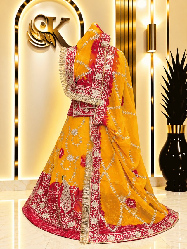 Piliya Semi Pure Rajputi Poshak 5 — Royal Rajputi Poshak by Findaro