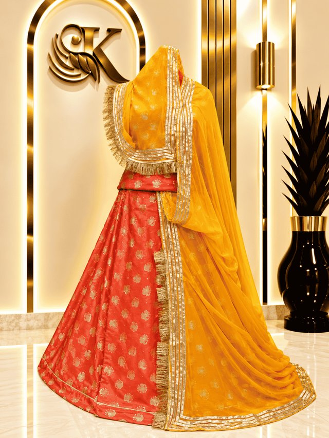 Anvika Silk Rajputi Poshak – Rust 2 — Royal Rajputi Poshak by Findaro