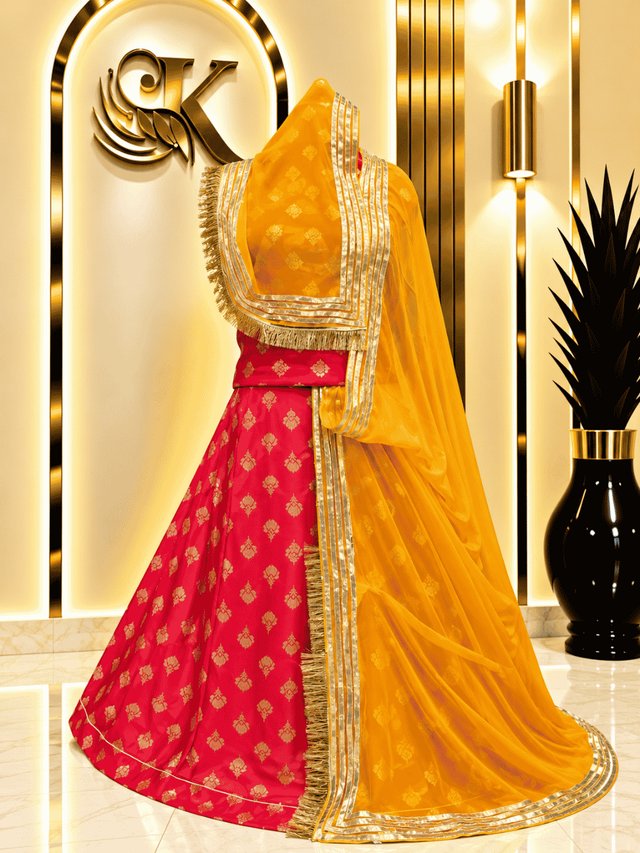 Anvika Silk Rajputi Poshak – Red2 — Royal Rajputi Poshak by Findaro