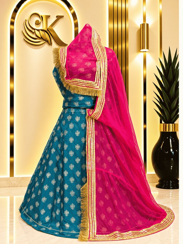 Anvika Silk Rajputi Poshak – Rama — Royal Rajputi Poshak by Findaro